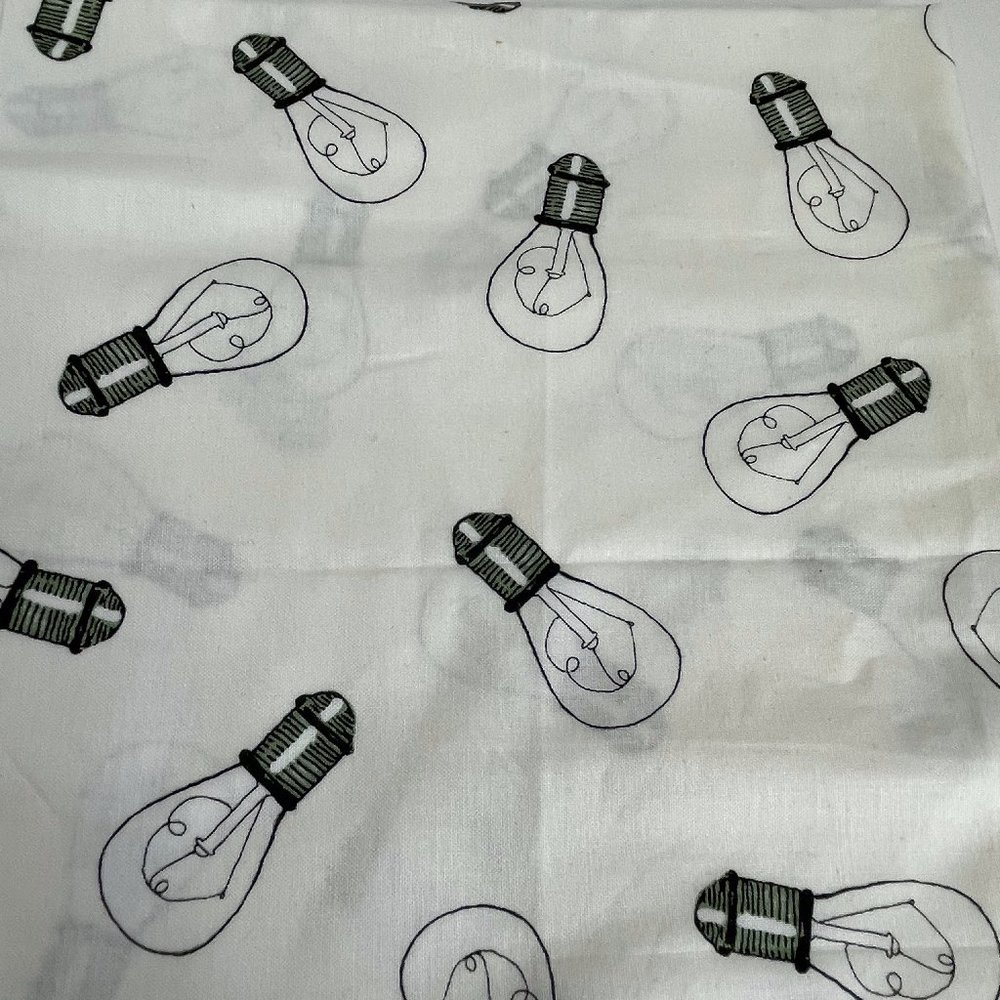 Quilting Treasures Novelty Whimsical Lighting Bulb Cotton Fabric 44” x 25”